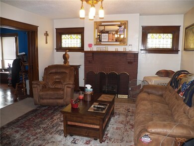 Great Decorative Fireplace and Beautiful Stained G