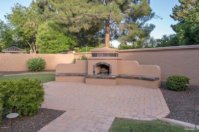 Rear Yard Fireplace