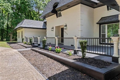 View of side of home with brick siding
