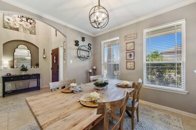 Entry opens directly to the formal dining room.