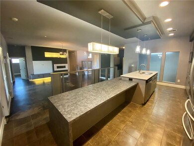Large countertop for eating space.
