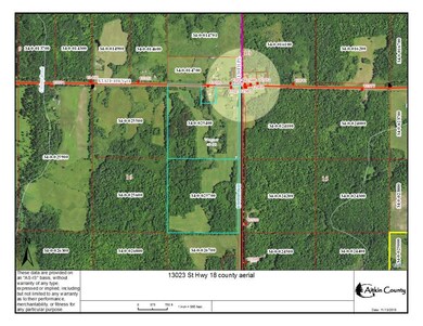 This Aitkin county aerial photo shows the approxim
