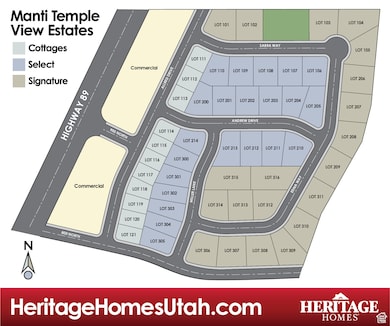 Map showing property parcels