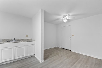 This photo features a compact kitchen area with a