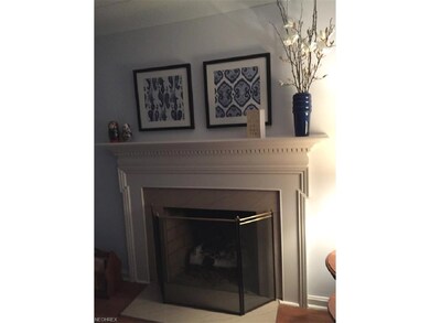 Detailed fireplace surround.