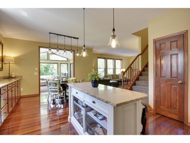 The charming, furniture style center island boasts
