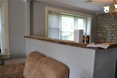 Back of modern bar.