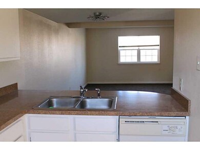 Kitchen. View from kitchen into living area. New carpet throughout.