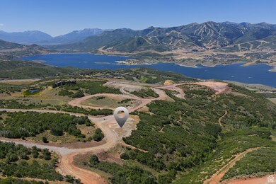 Aerial view of a water and mountain view