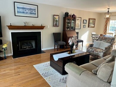 Living room  with beautiful hardwood floors