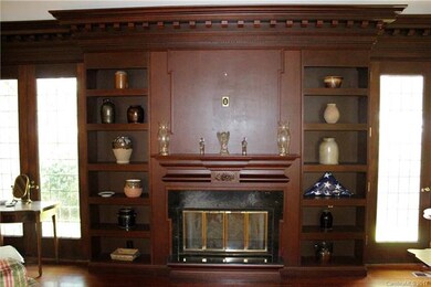 Fireplace in living room.