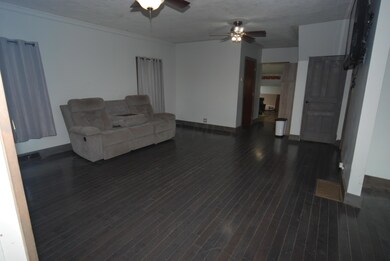 living room toward kitchen