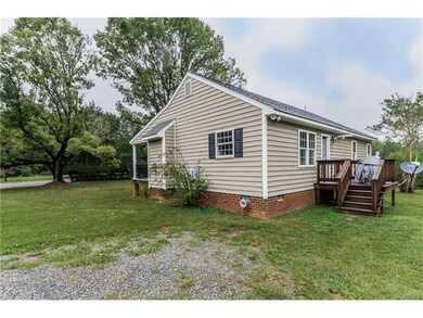 Deck, brick crawlspace