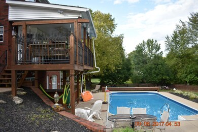 Covered Porch and Pool View