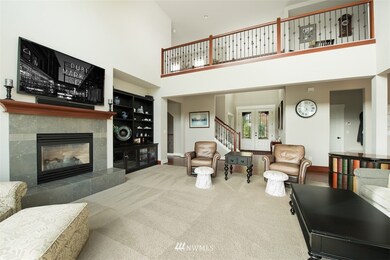 Great room with gas fireplace.