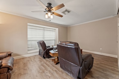 Living room wall has space for a huge TV