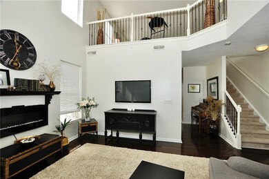 Living Room with view of Loft Area