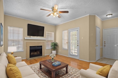 Virtually staged living room.