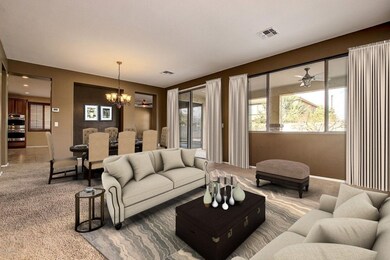 staged living-dining room