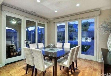 The Dining Area opens through French Doors to the 
