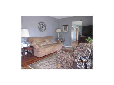 The living room and the adjacent dining room featu