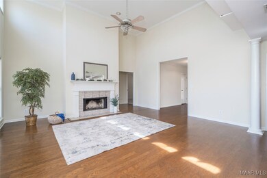 Large LR is open with 14' ceilings!