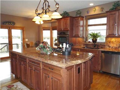 The cabinets have under cabinet lighting and lots 