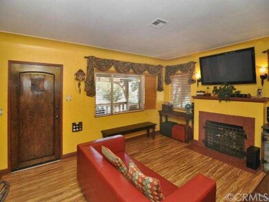 Living room with fireplace.