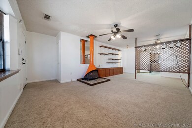 Coat closet located opposite front door.