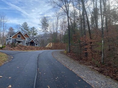 road in front of lot on the corner
