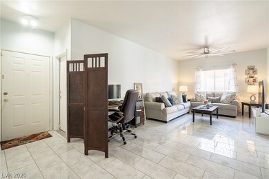 The spacious living room can accommodate any size