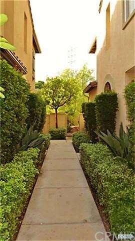Well landscaped entry.