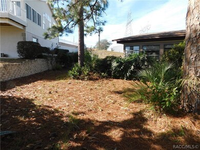 side view of back yard