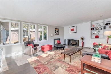 Living Room Looking Towards Courtyard at the Middl