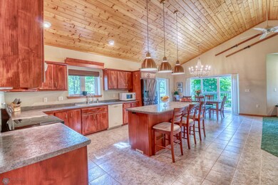 Open concept kitchen/ dining/ living!