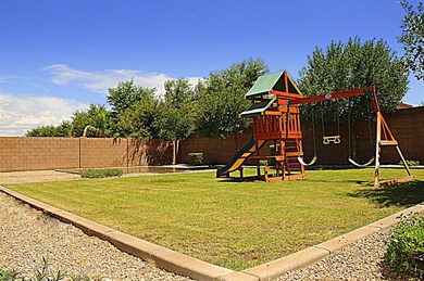 Large backyard.