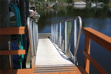 Ramp to concrete floating dock