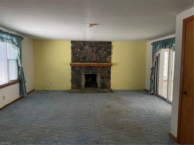 Living room with fireplace!