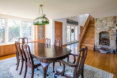 Dining room with built in china cabinets