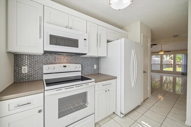 Modern kitchen electric range, built-in microwave,