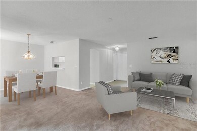 Virtually Staged - The living-dining room combinat