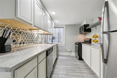 Kitchen with marble tops and all kitchen essential