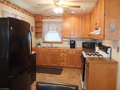 Eat in kitchen with plenty of cabinet space.
