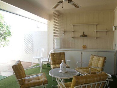 Great back patio with buffet!