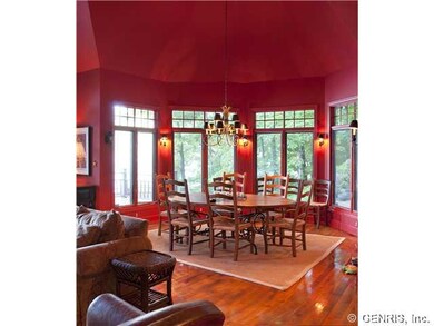 Dining Room. DINING ROOM WITH WALL OF WINDOWS.