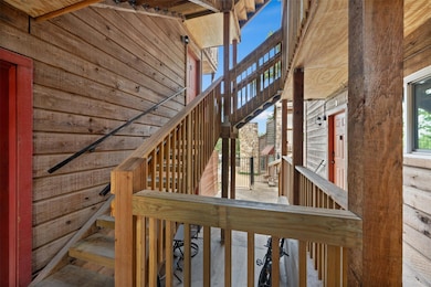 Deck featuring stairs
