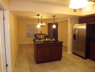 kitchen island & dining room