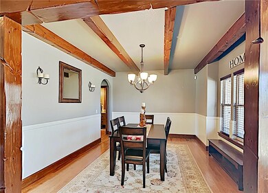 Amazing wood work in this formal dining