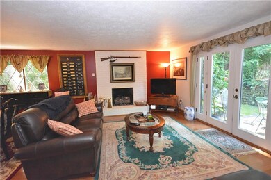 Spacious living room with beautiful hardwood floor
