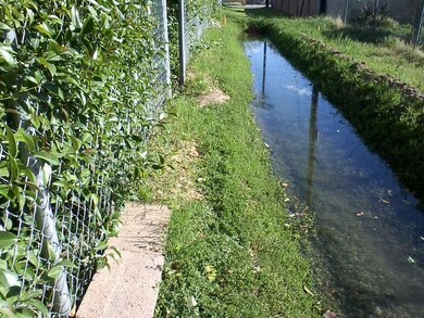 Irrigation Canal Located Behind the Prop